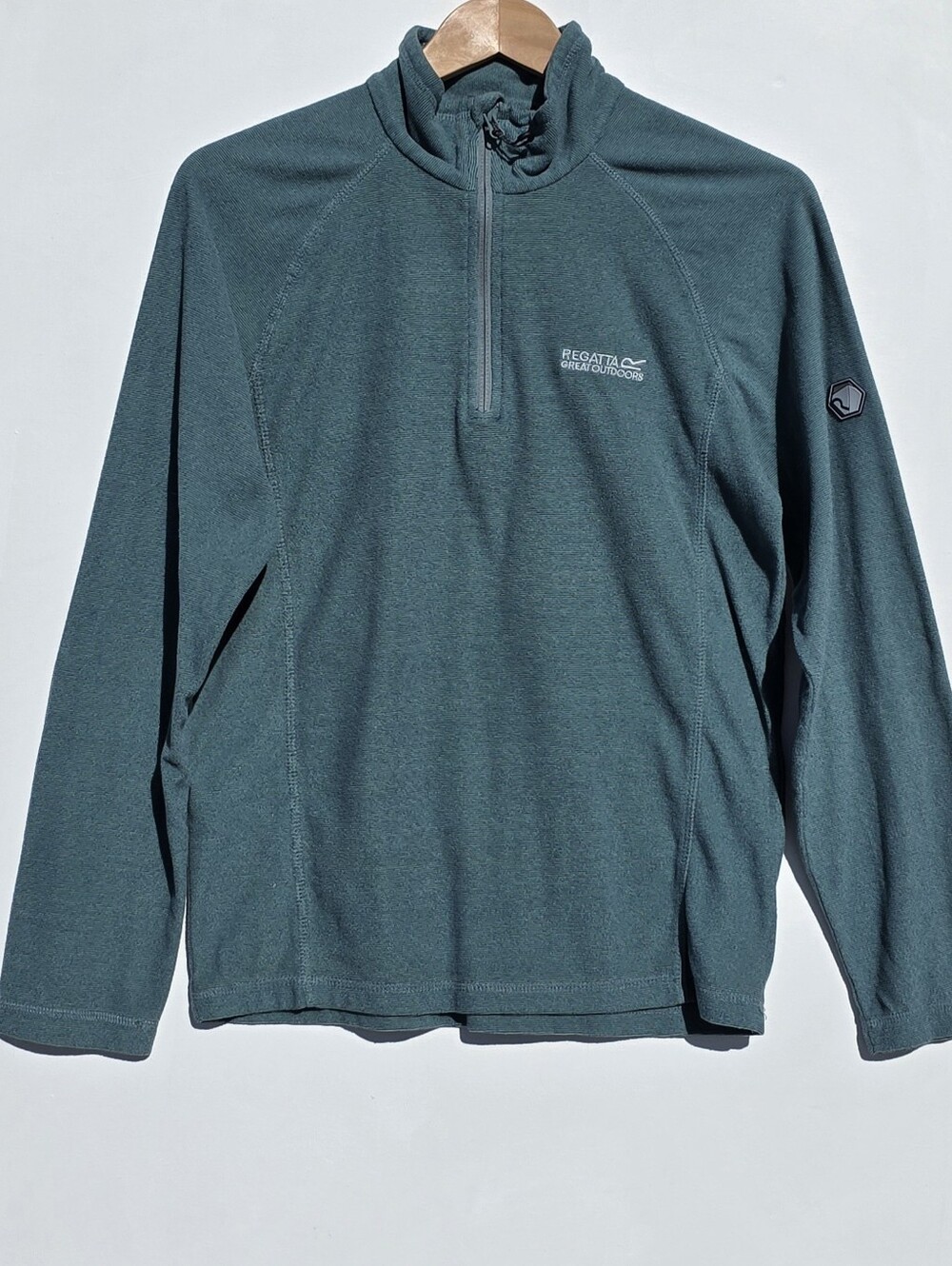 Regatta Size S Great Outdoors Teal Quarter-Zip Fleece Pullover